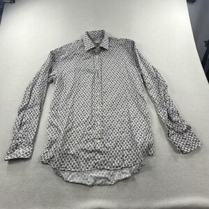 Etro Shirt Mens 40 Multicolor Parrot Print Button Down Long Sleeve Italy Dress